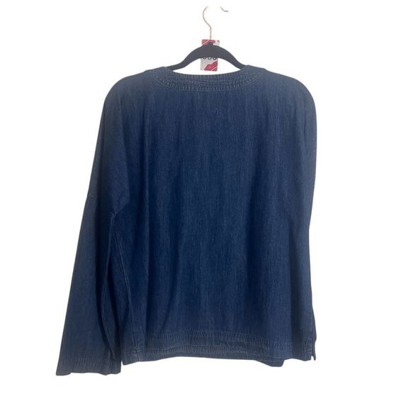 Universal Thread Womens Denim Pullover Small Blue Tunic Chambray - Picture 2 of 3